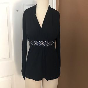 White House Black Market Long Sleeve With Jewels